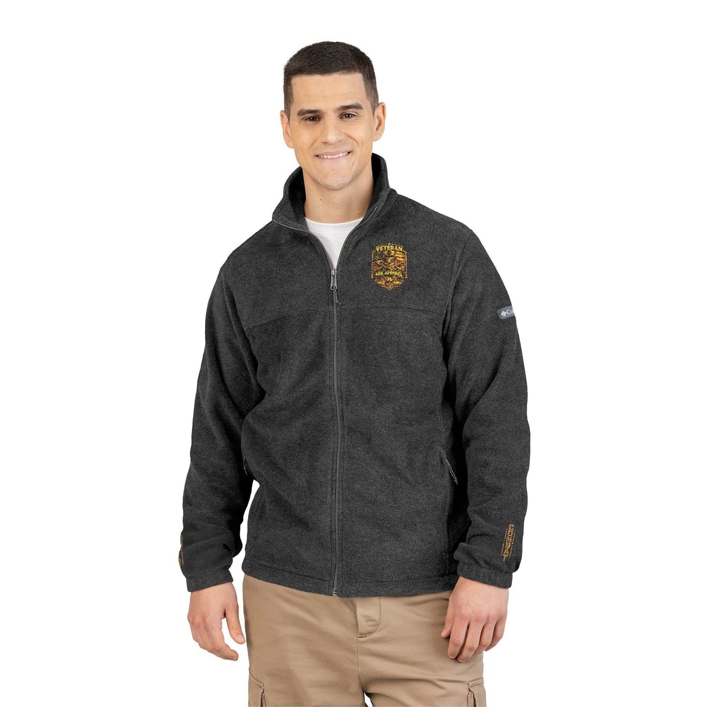 Embroidered Autumn Leaf Fleece Jacket