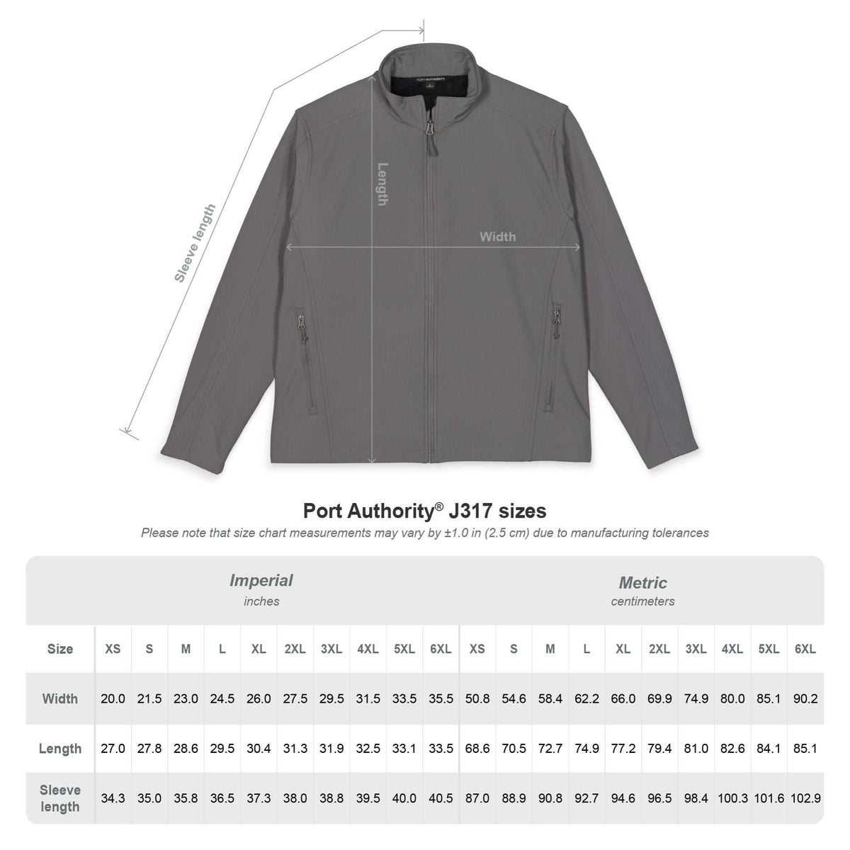 Embroidered Men's Soft Shell Jacket – Classic Port Authority Windbreaker, Durable Outdoor Layer