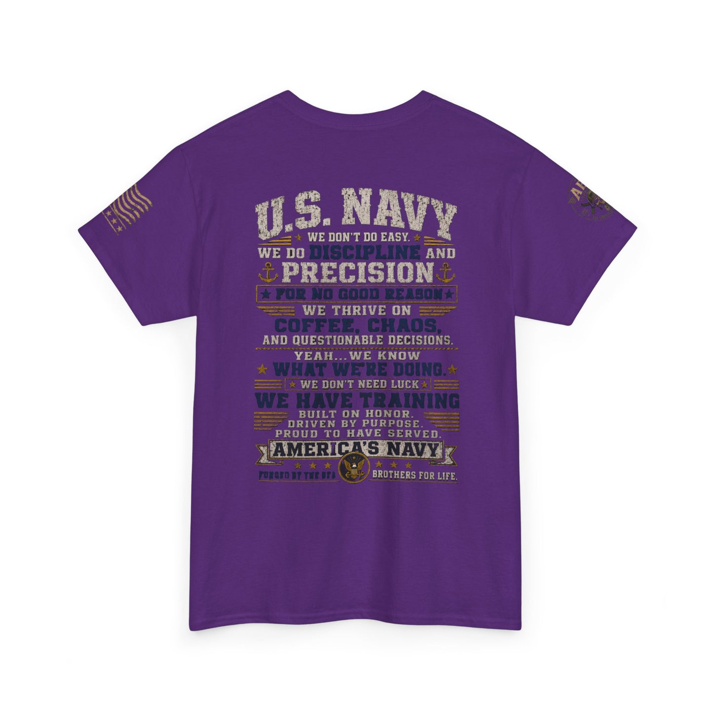 U.S. Navy Graphic Tee — Military Pride Back Print Shirt