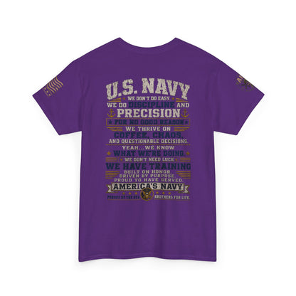 U.S. Navy Graphic Tee — Military Pride Back Print Shirt