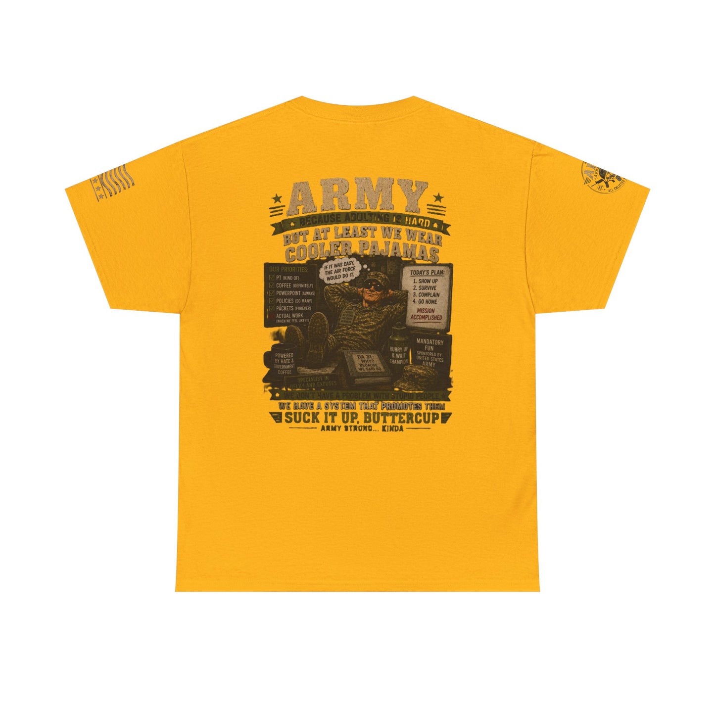 Army Vintage Graphic Tee — 'Army: Suck It Up, Buttercup' Military T‑Shirt
