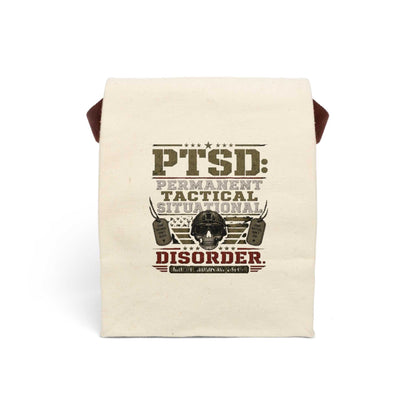 PTSD Tactical Situational Disorder Canvas Lunch Bag — Military Skull Design