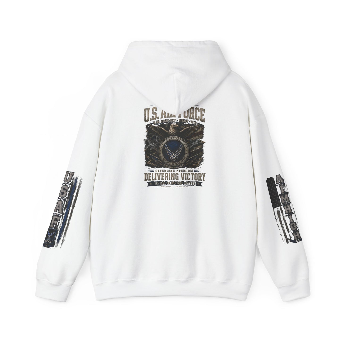 U.S. Air Force Vintage Logo Hoodie — Delivering Victory Military Pullover