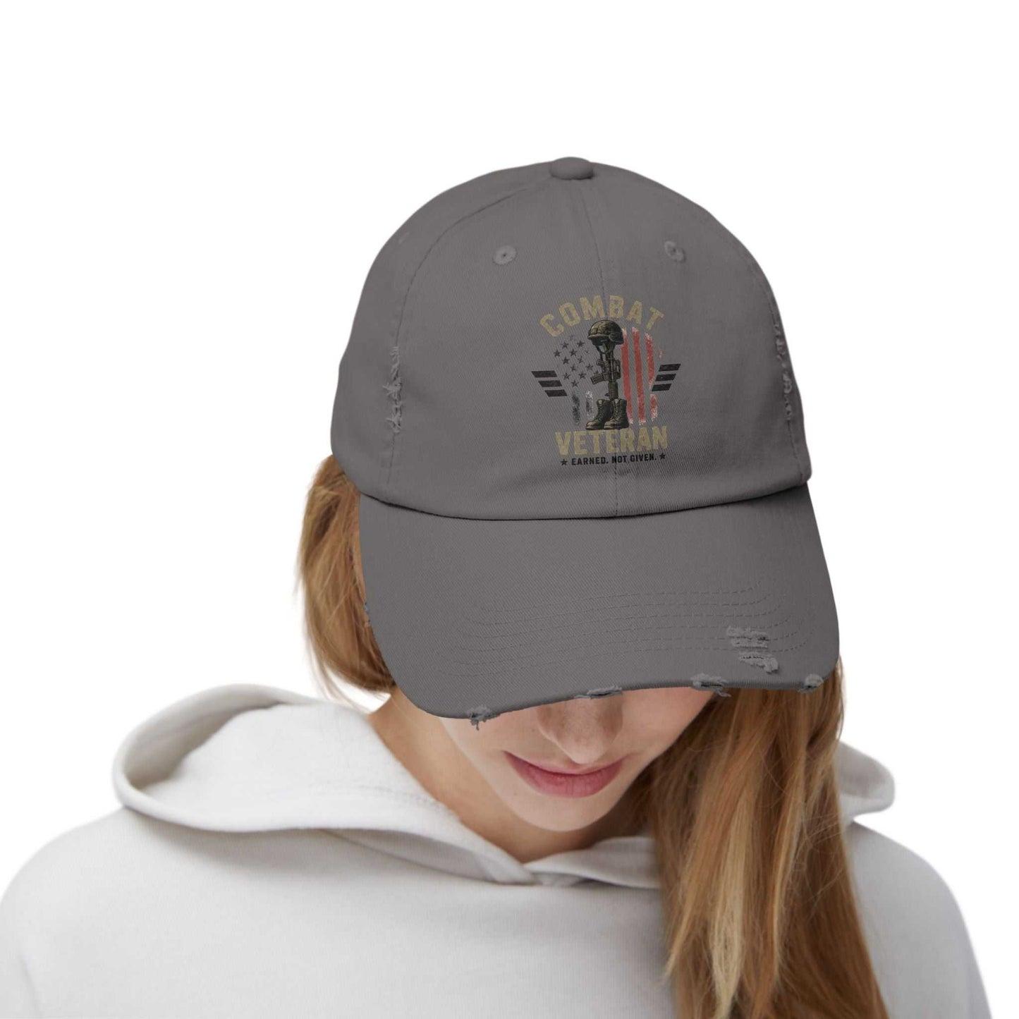 Combat Veteran Distressed Cap