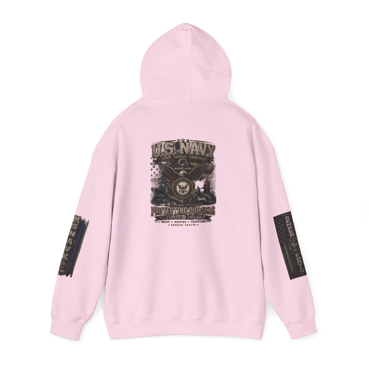 U.S. Navy Hoodie - Protecting Our Seas Sweatshirt (AEK Skull Design)