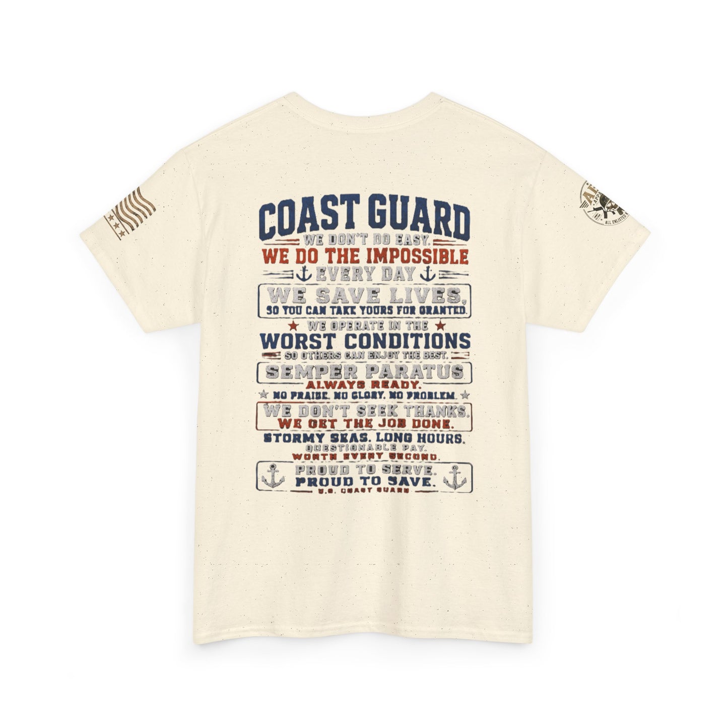 Coast Guard Tribute T‑Shirt — "We Do The Impossible" Veteran Rescue Tee