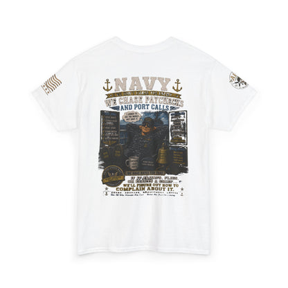 Navy Veteran Graphic Tee – 'Navy: Sea, Ports & Pride' Cotton T-Shirt