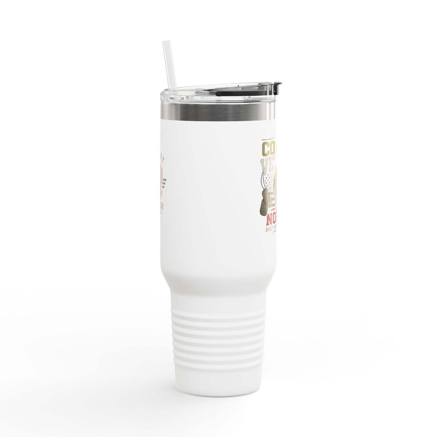 Travel Mug — "Combat Veteran: Because Normal Was Never an Option" 40oz Insulated Tumbler