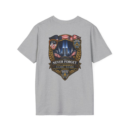 Patriots Day T‑Shirt — American Flag Small Chest Logo