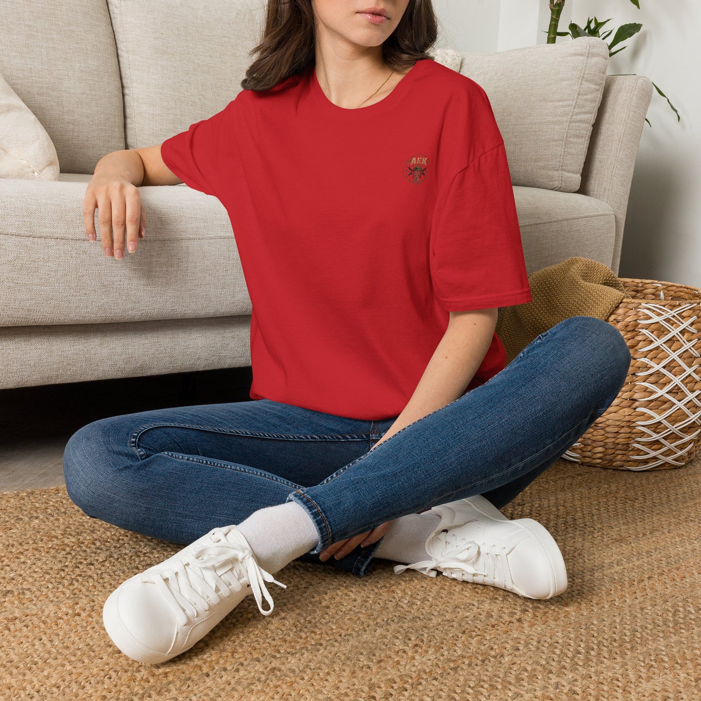 Army: Where You're Paid to Suffer T-Shirt — AEK Small Chest Logo, Coastal Surf Vibes