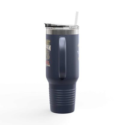 Travel Mug — "Combat Veteran: Because Normal Was Never an Option" 40oz Insulated Tumbler