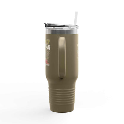 Travel Mug — "Combat Veteran: Because Normal Was Never an Option" 40oz Insulated Tumbler