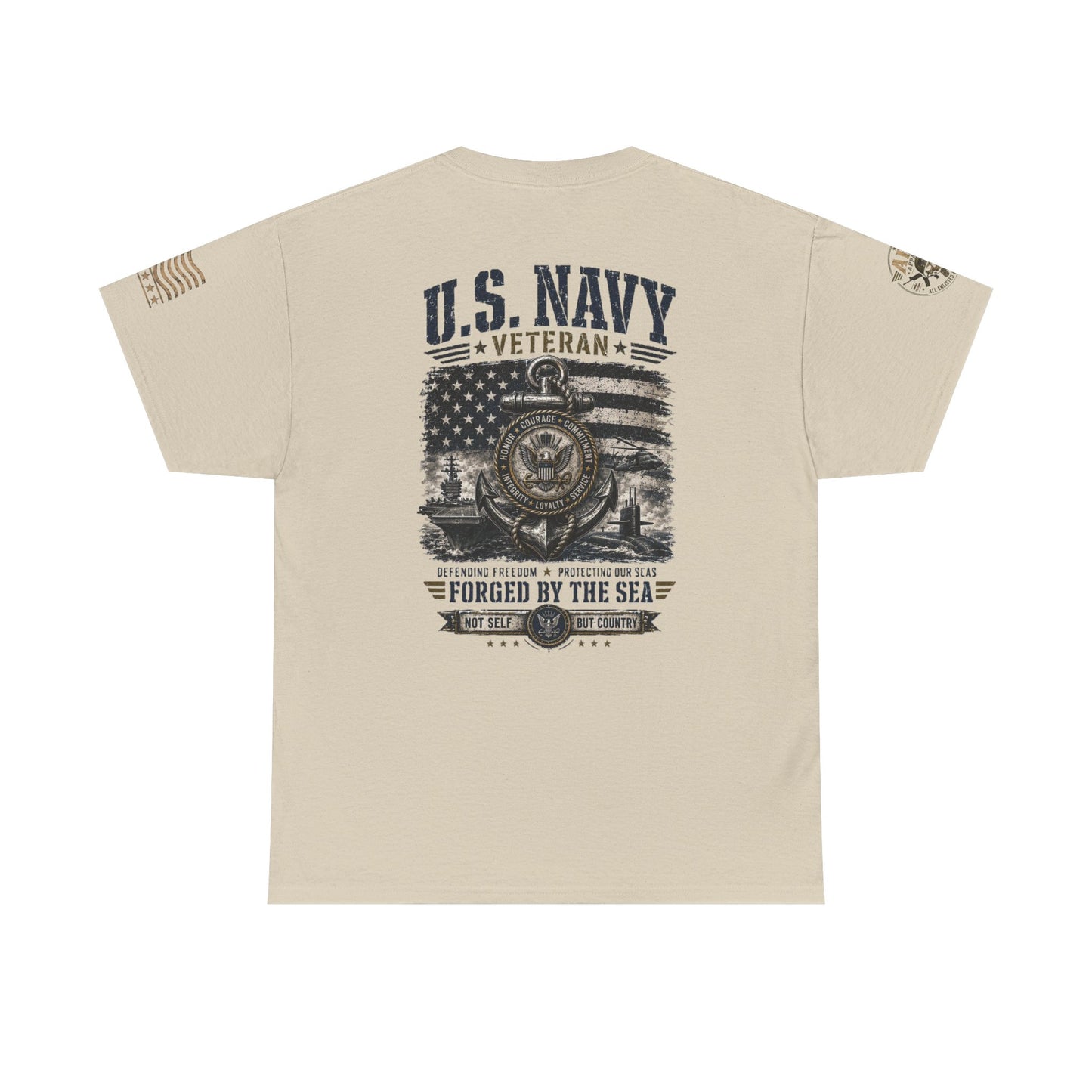 U.S. Navy Veteran T-Shirt — Forged by the Sea Patriotic Tee