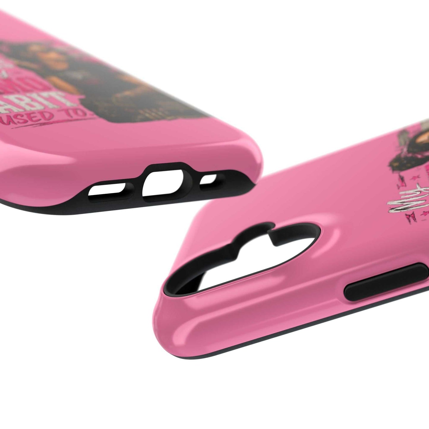 Impact-Resistant Phone Case — "My Makeup Costs Less Than My Ammo Habit Used To" Pink Tactical Design