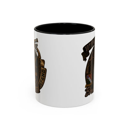 Brooklyn's Finest Military Police ceramic coffee mug with Brooklyn Bridge and Manhattan skyline design