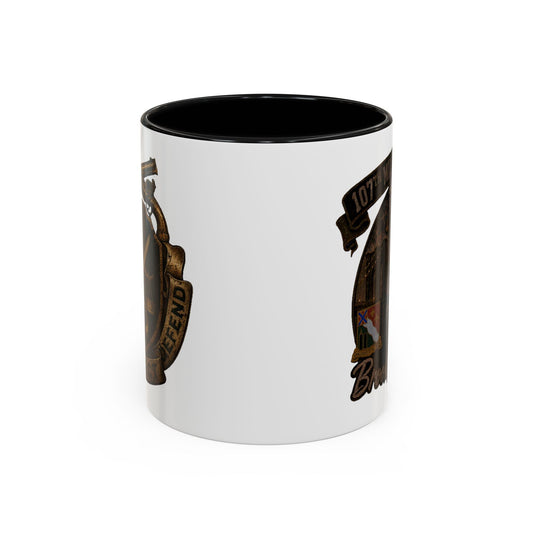 Brooklyn's Finest Military Police ceramic coffee mug with Brooklyn Bridge and Manhattan skyline design