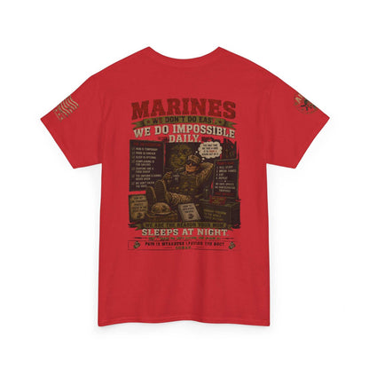 Marines Vintage Graphic Tee – 'Marines We Do Impossible' Military Shirt