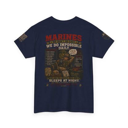 Marines Vintage Graphic Tee – 'Marines We Do Impossible' Military Shirt