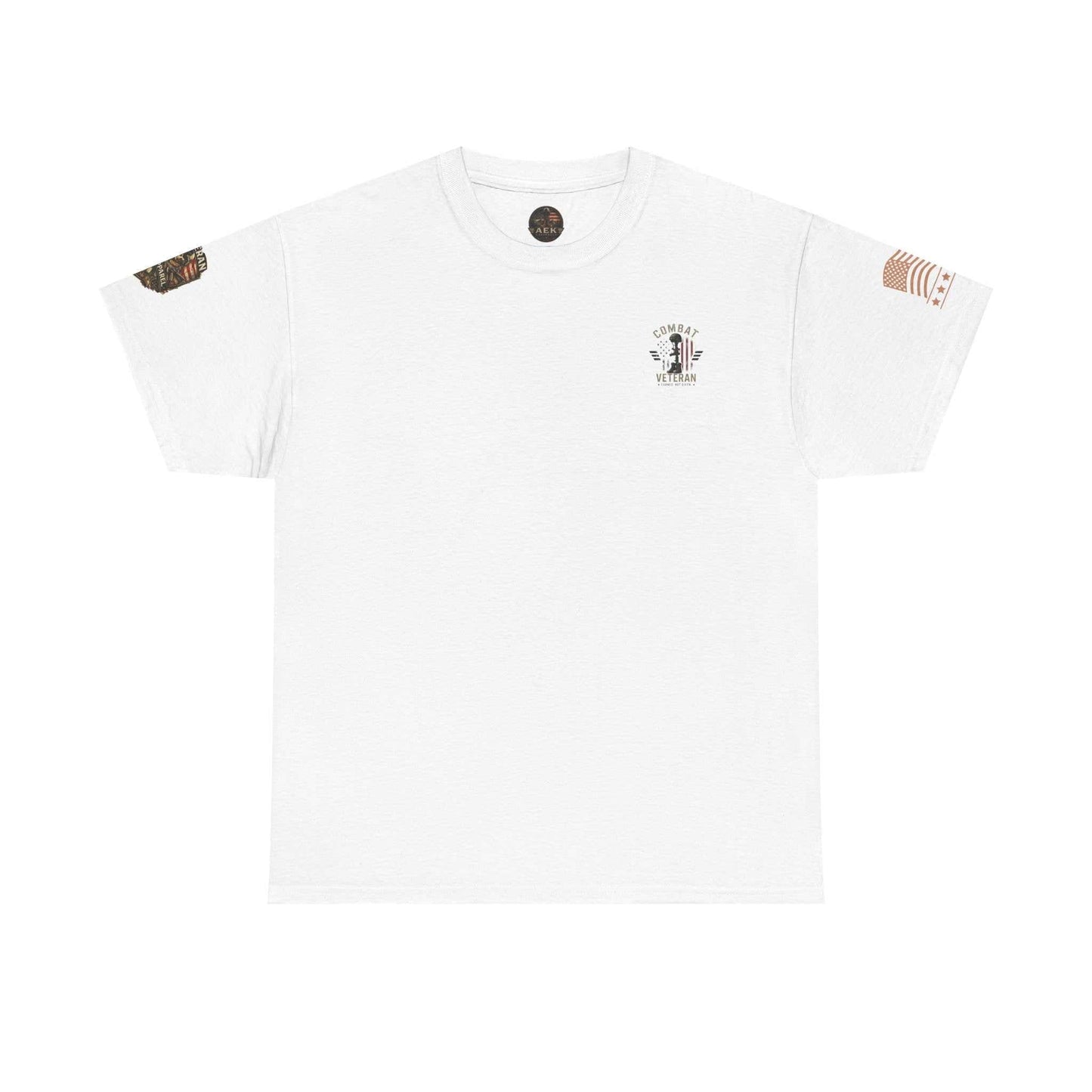 Air Cavalry Graphic Tee with military helicopter design and weathered look on medium-weight cotton shirt