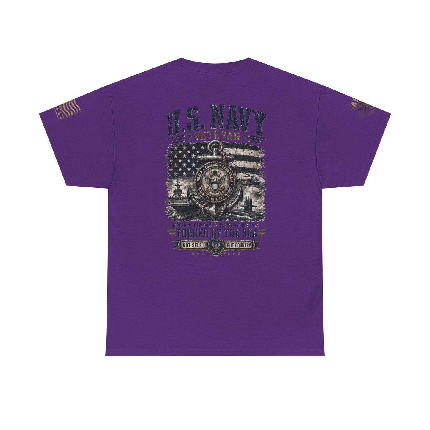 U.S. Navy Veteran T-Shirt — Forged by the Sea Patriotic Tee