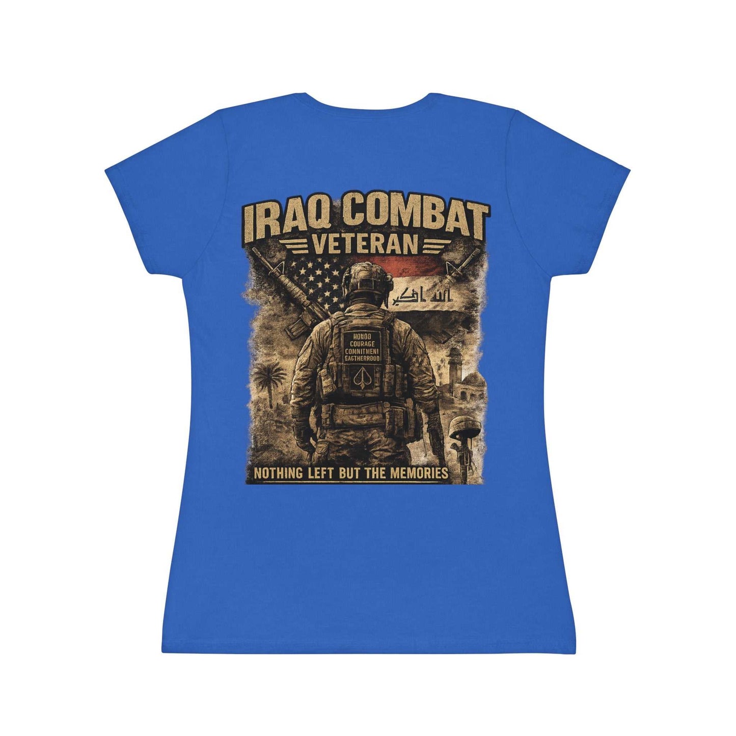 Iraq Combat Veteran Women's T-Shirt - 'Nothing Left But The Memories' Military Tribute