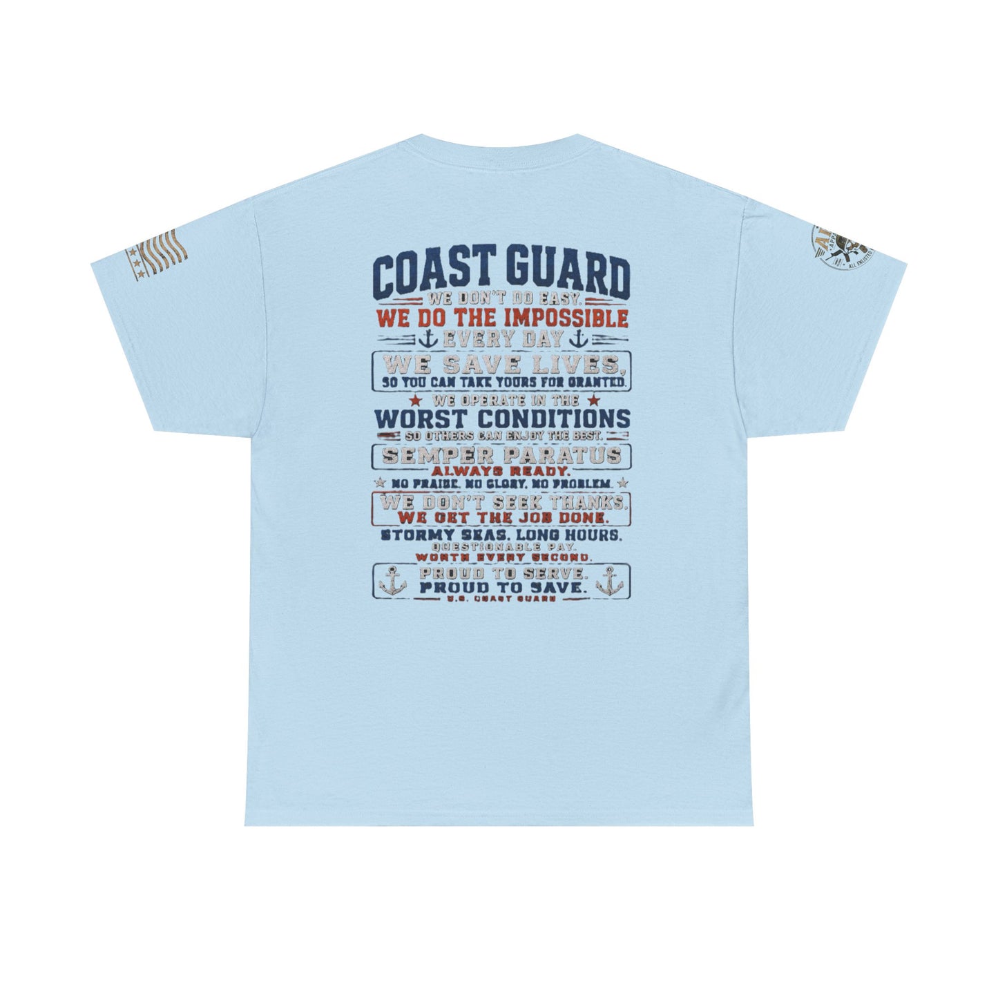 Coast Guard Tribute T‑Shirt — "We Do The Impossible" Veteran Rescue Tee