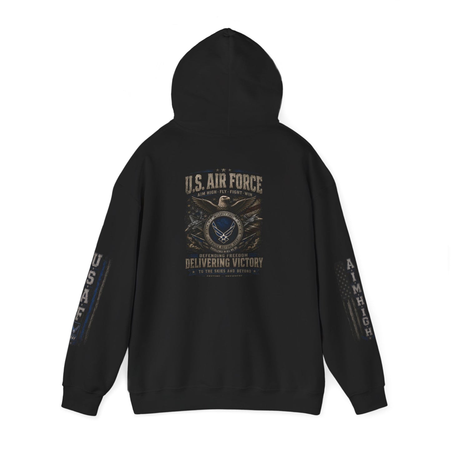 U.S. Air Force Vintage Logo Hoodie — Delivering Victory Military Pullover