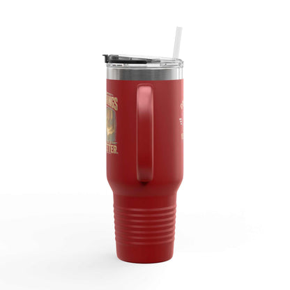 40oz Insulated Travel Mug – "I Do Stupid Things So Civilians Can Sleep Better" Veteran Tumbler