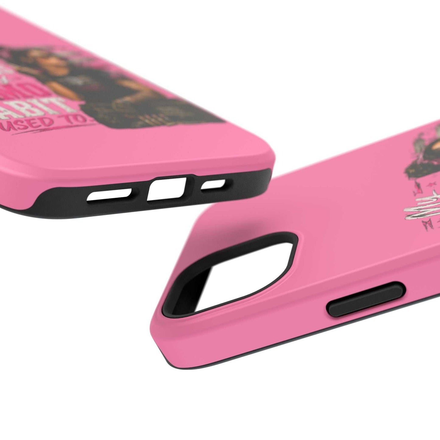 Impact-Resistant Phone Case — "My Makeup Costs Less Than My Ammo Habit Used To" Pink Tactical Design