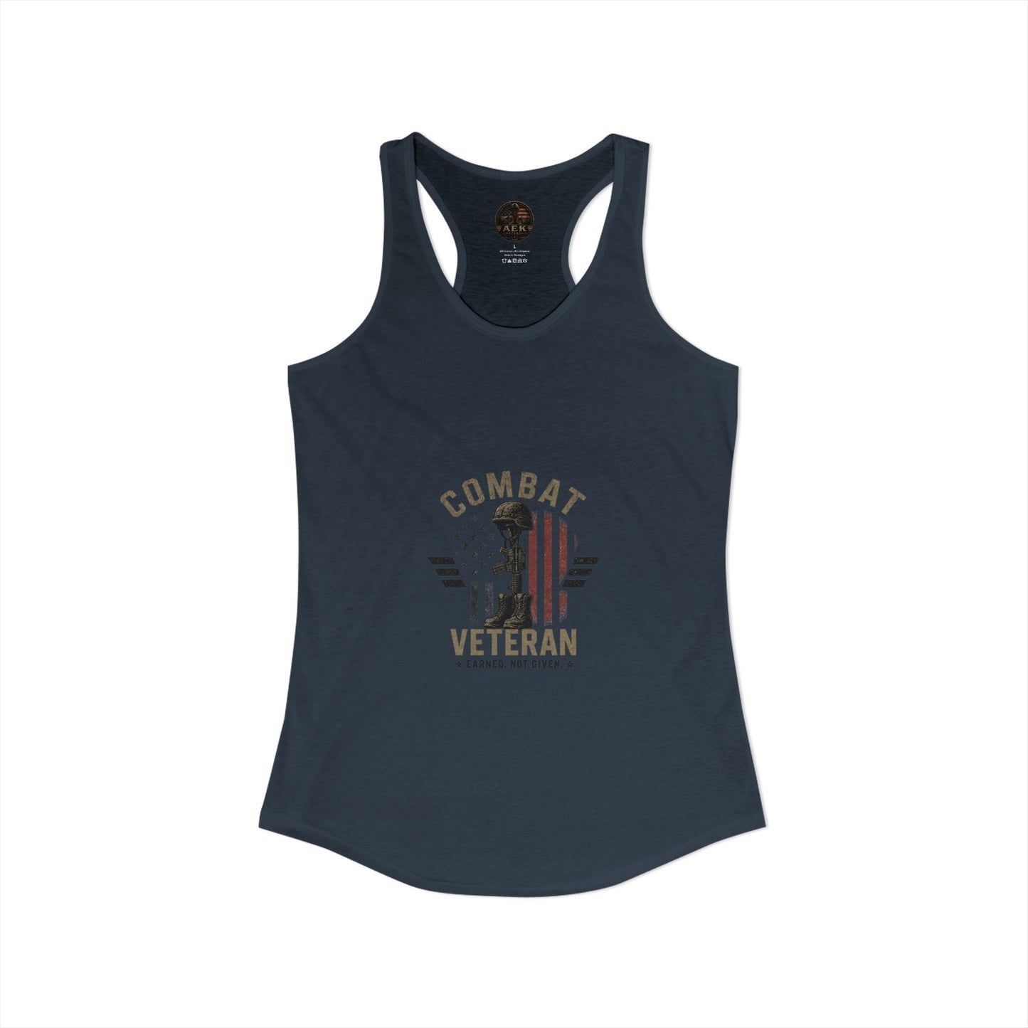 Women's Ideal Racerback Tank - 'I Am Not Perfect, I Am A Combat Veteran'