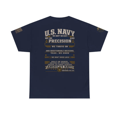 U.S. Navy Graphic Tee — Military Pride Back Print Shirt