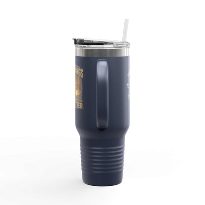 40oz Insulated Travel Mug – "I Do Stupid Things So Civilians Can Sleep Better" Veteran Tumbler