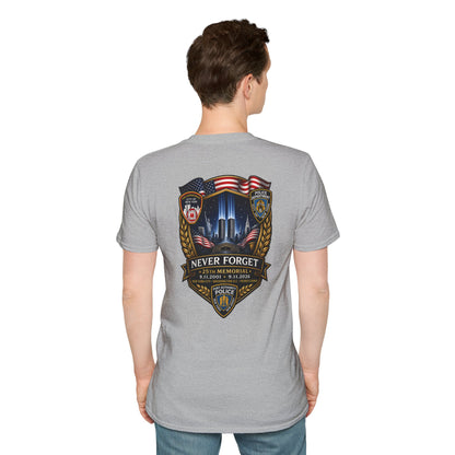 Patriots Day T‑Shirt — American Flag Small Chest Logo
