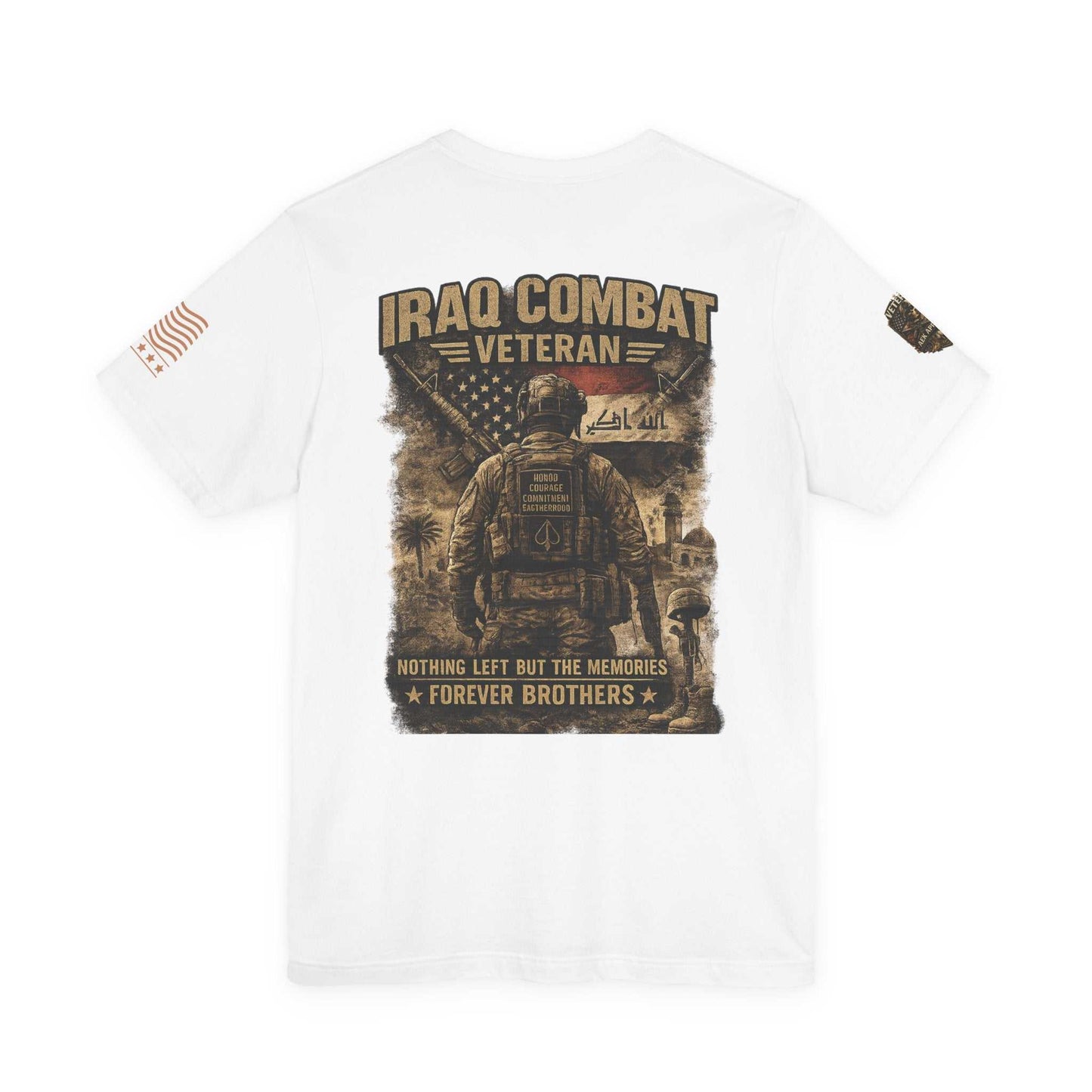 Iraq Combat Veteran T-Shirt – “Nothing Left But The Memories” Military Tribute Tee