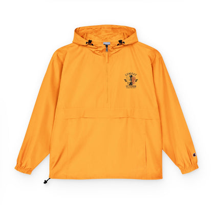 Embroidered "COMBAT VETERAN" Packable Anorak Jacket
