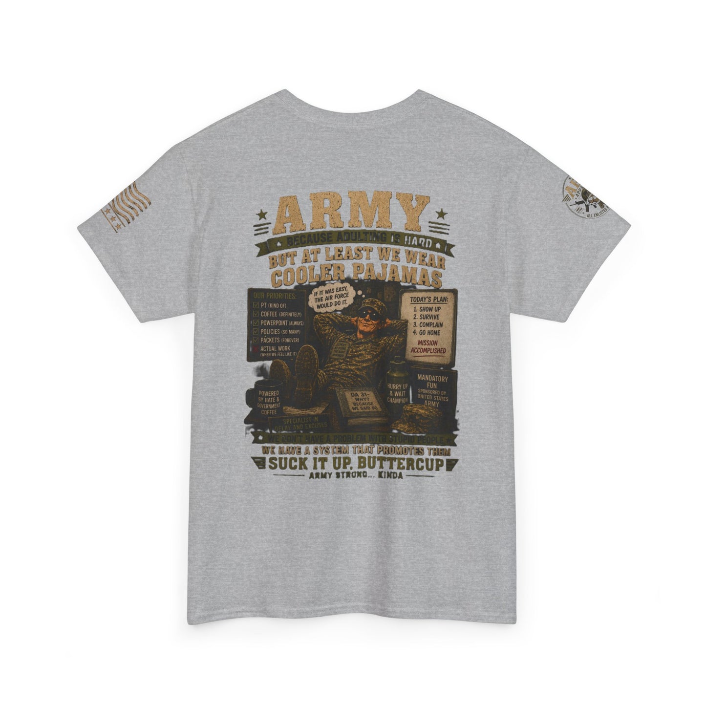 Army Vintage Graphic Tee — 'Army: Suck It Up, Buttercup' Military T‑Shirt