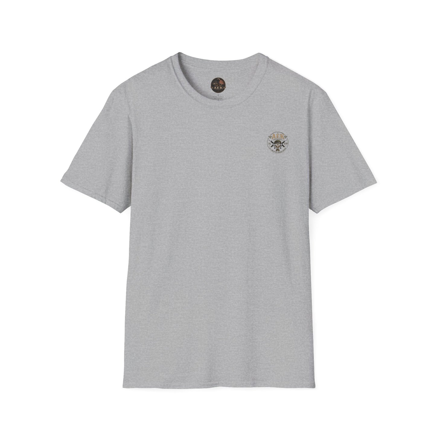 Army: Where You're Paid to Suffer T-Shirt — AEK Small Chest Logo, Coastal Surf Vibes