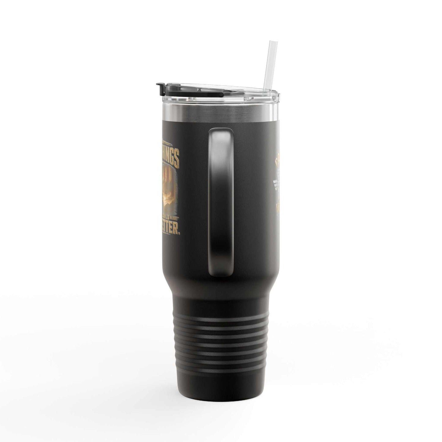 40oz Insulated Travel Mug – "I Do Stupid Things So Civilians Can Sleep Better" Veteran Tumbler