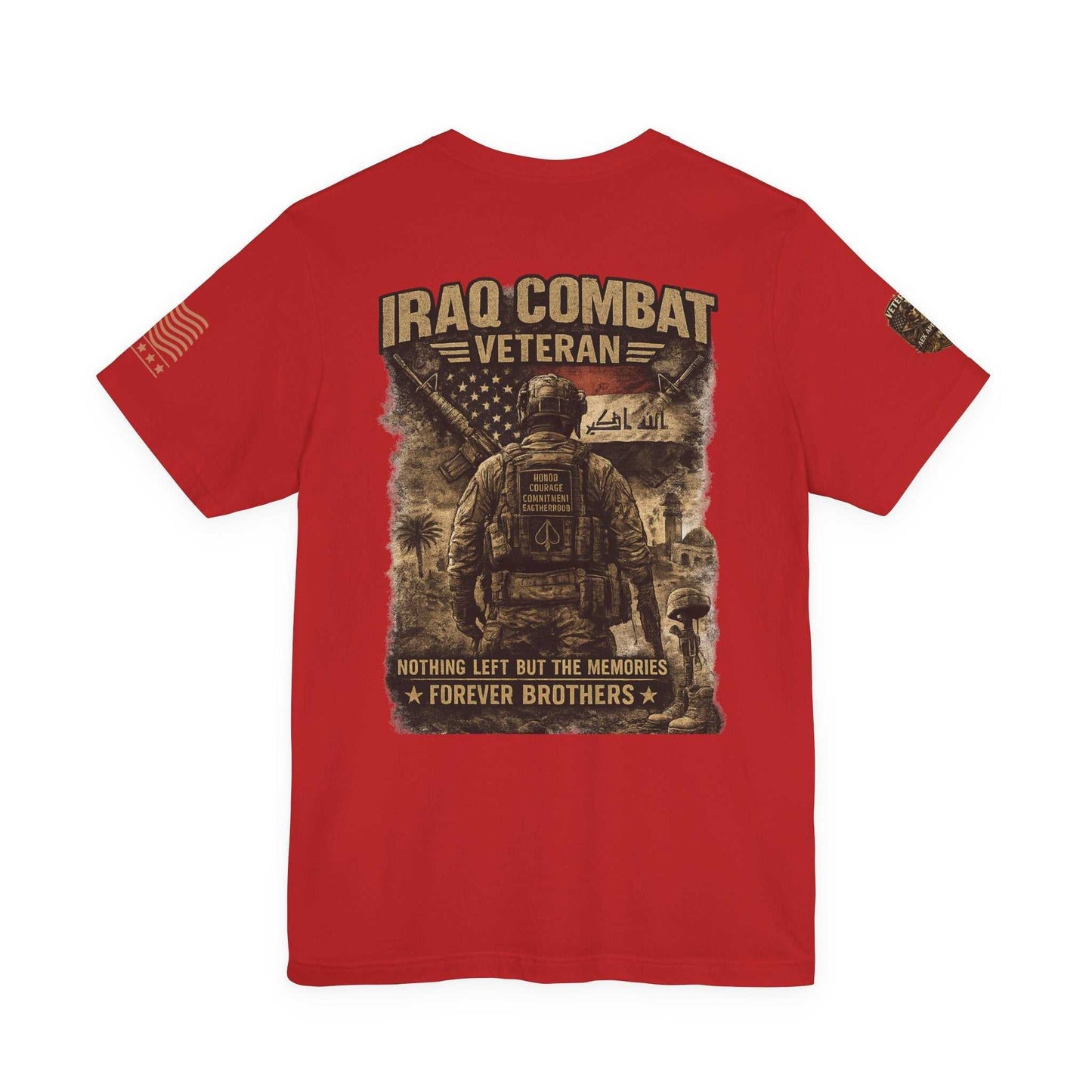 Iraq Combat Veteran T-Shirt – “Nothing Left But The Memories” Military Tribute Tee