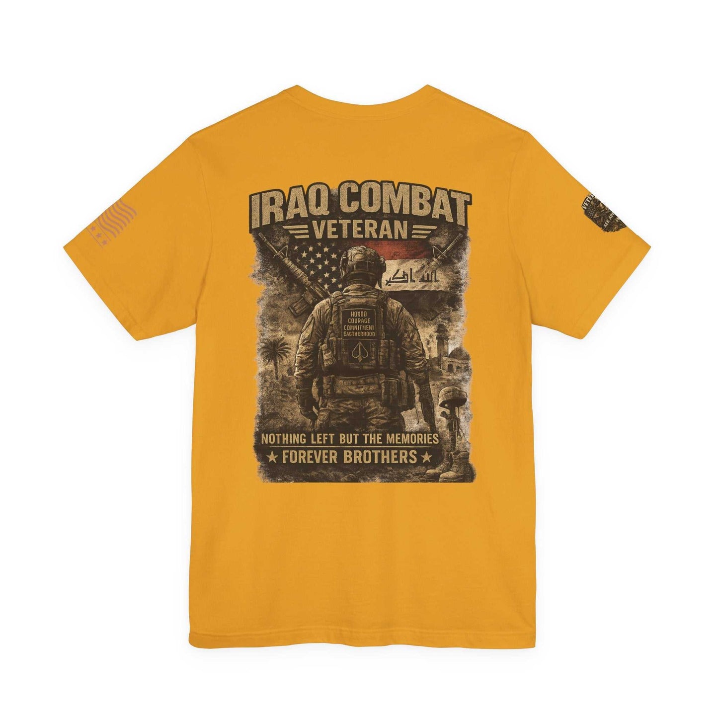 Iraq Combat Veteran T-Shirt – “Nothing Left But The Memories” Military Tribute Tee