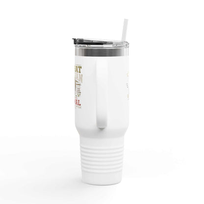 Travel Mug — "Combat Veteran: Because Normal Was Never an Option" 40oz Insulated Tumbler