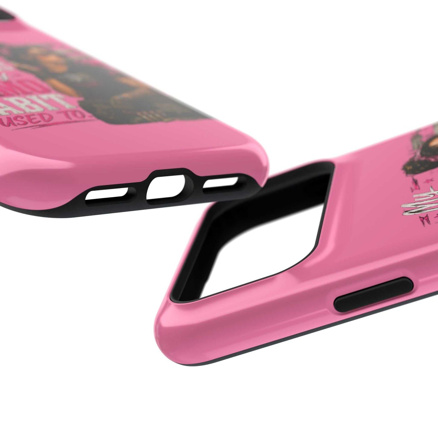 Impact-Resistant Phone Case — "My Makeup Costs Less Than My Ammo Habit Used To" Pink Tactical Design