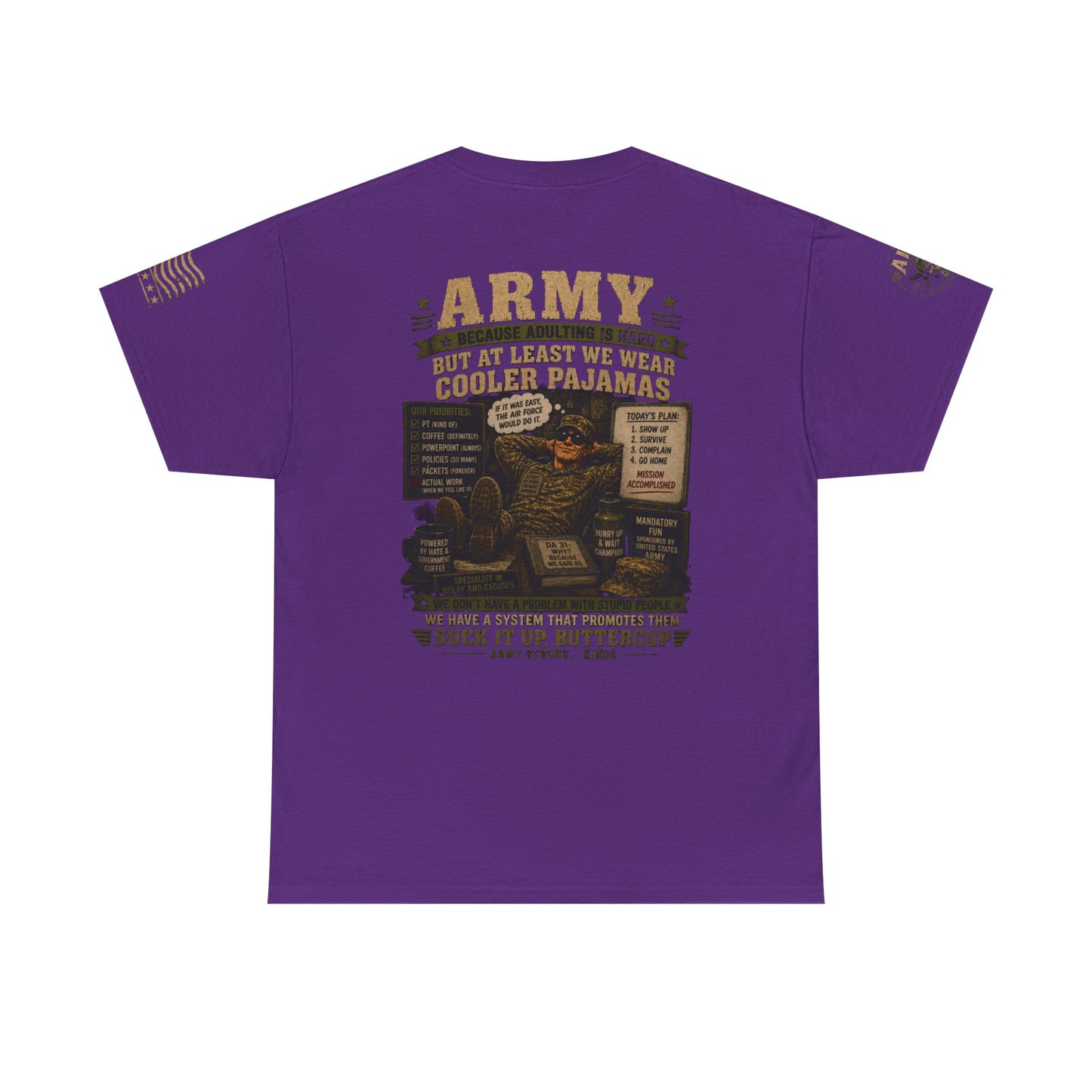 Army Vintage Graphic Tee — 'Army: Suck It Up, Buttercup' Military T‑Shirt