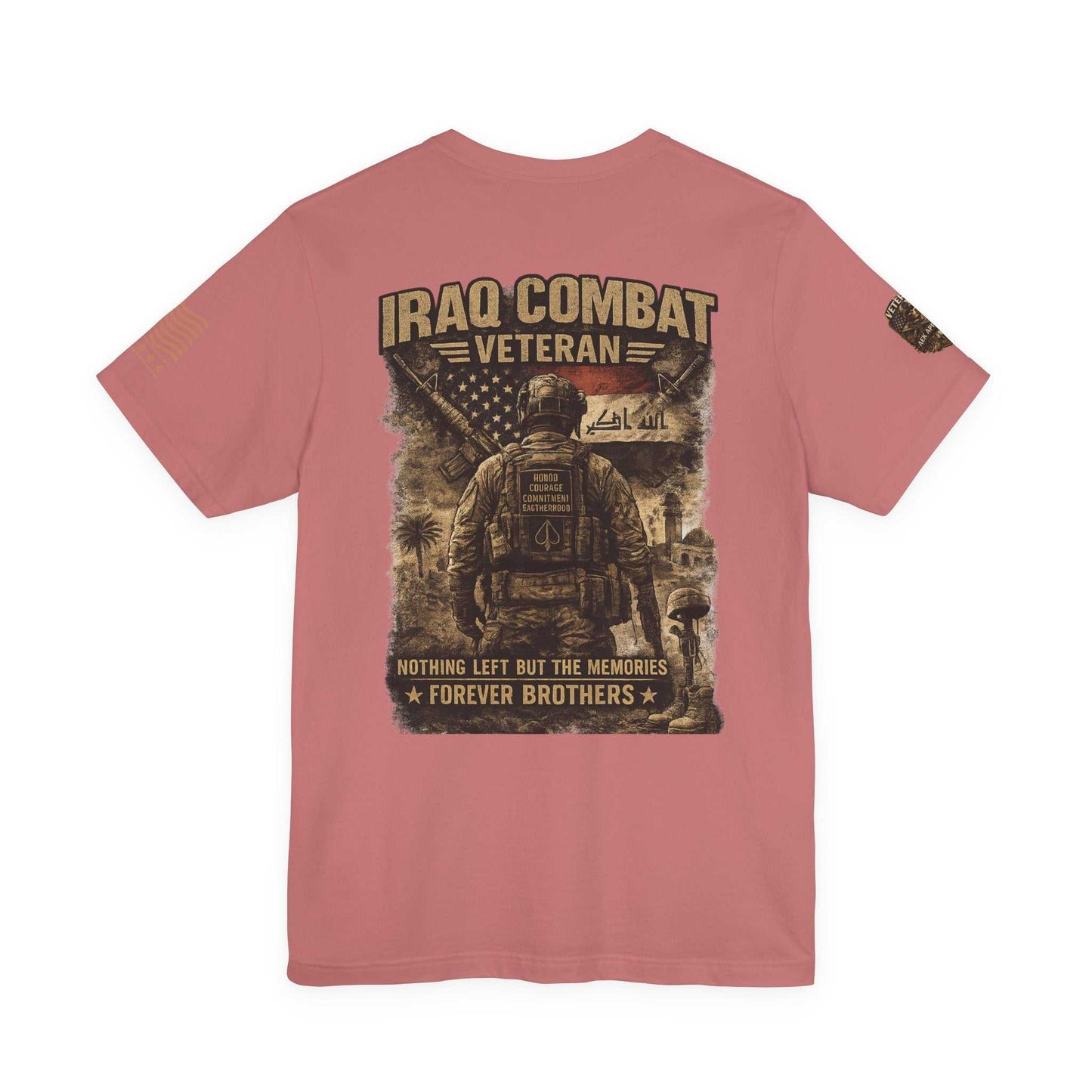Iraq Combat Veteran T-Shirt – “Nothing Left But The Memories” Military Tribute Tee