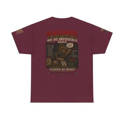 Marines Vintage Graphic Tee – 'Marines We Do Impossible' Military Shirt