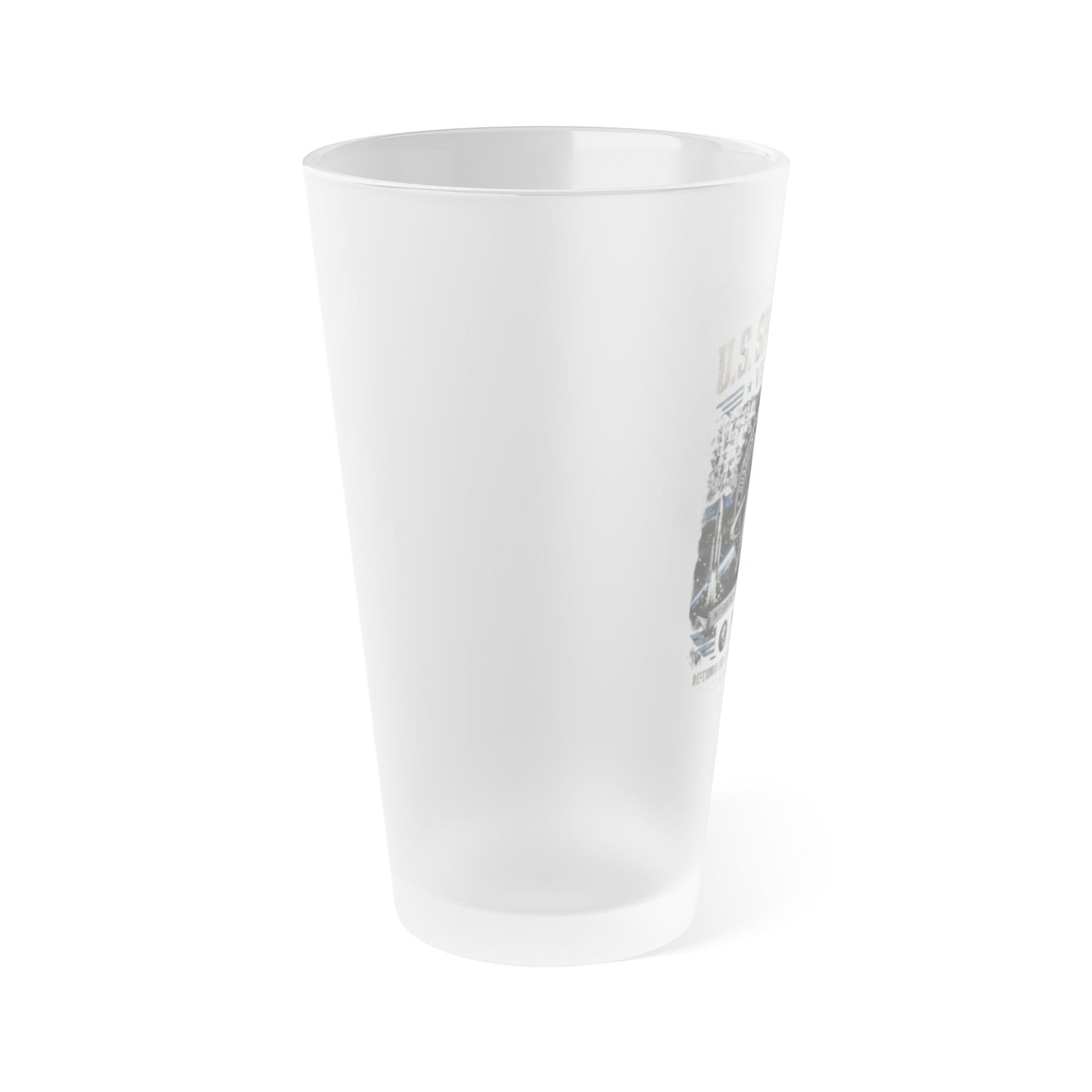 Space Force Veteran Frosted Pint Glass 16oz – Military Tribute Beer Cup