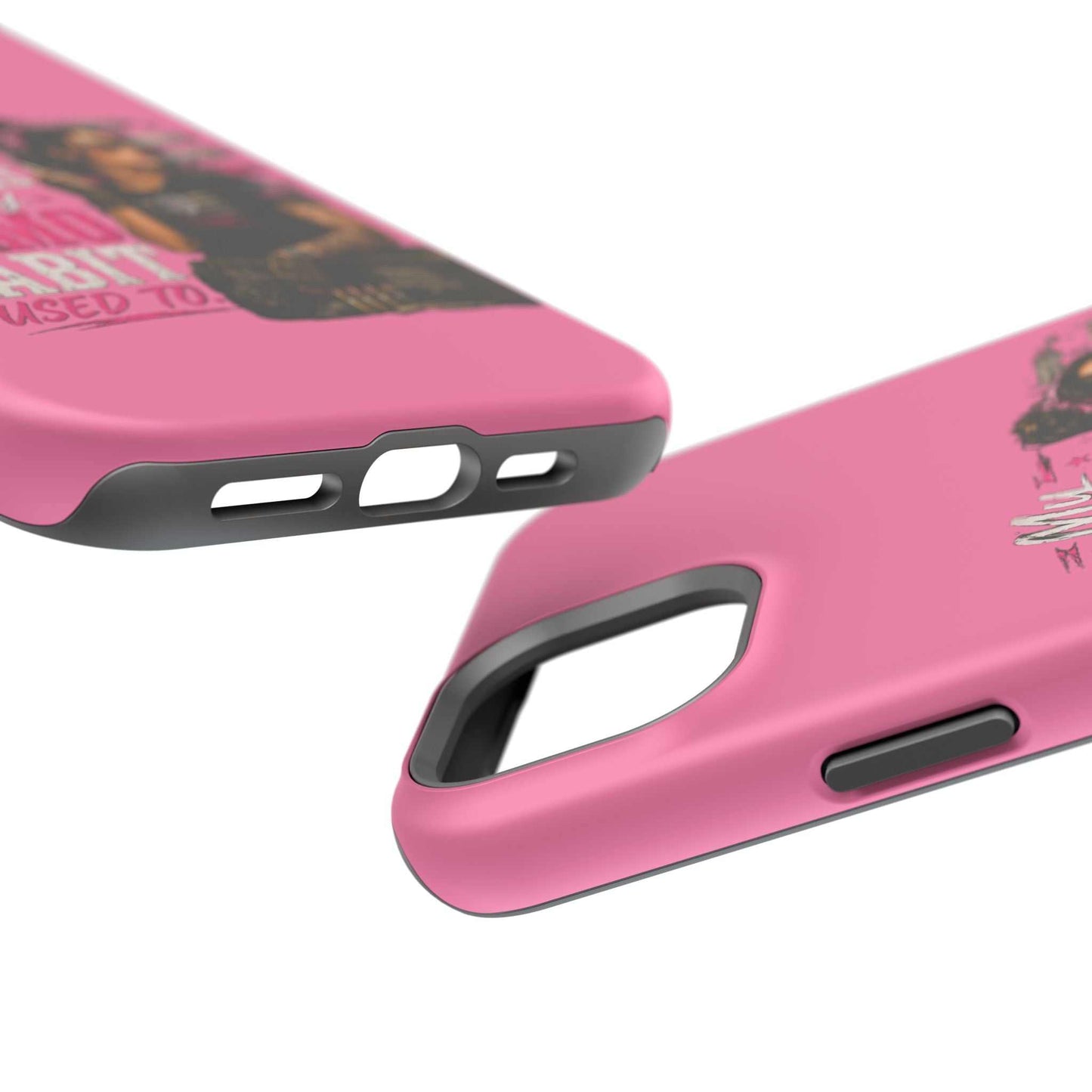 Impact-Resistant Phone Case — "My Makeup Costs Less Than My Ammo Habit Used To" Pink Tactical Design