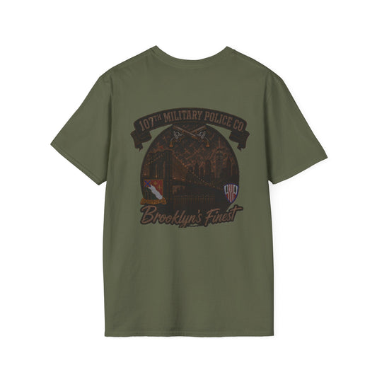 AEK Unit T-Shirt 107th Military Police Brooklyn Finest NYC Skyline Brooklyn Bridge design