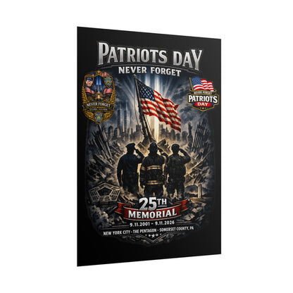 Patriots Day "Never Forget" 25th Memorial Poster