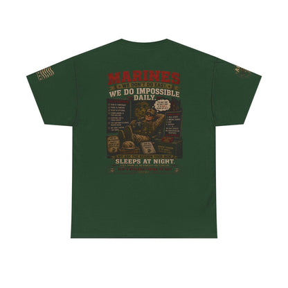 Marines Vintage Graphic Tee – 'Marines We Do Impossible' Military Shirt